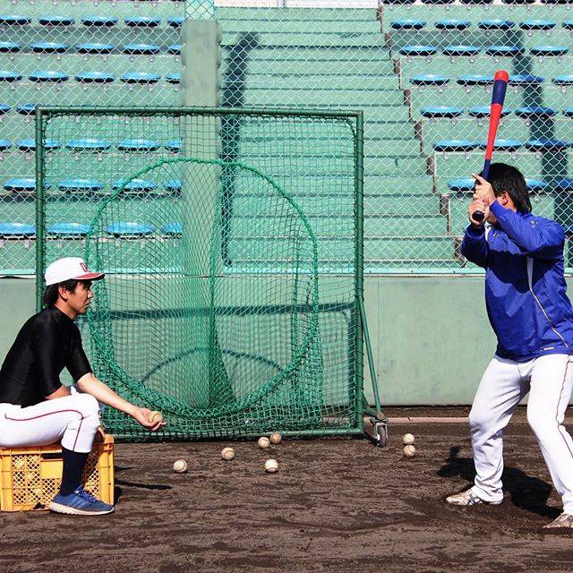 06Bulls on Instagram: “06BULLS横山貴選手＆那須翔選手ver. #ティーバッティング #baseball #ゼロロクブルズ  #独立リーグ #ベースボールファーストリーグ #東大阪から頂点へ #花園 #YouTubeもみてね #トス #ティー #オフシーズンの取り組み #バッティング #成長…” (25678)