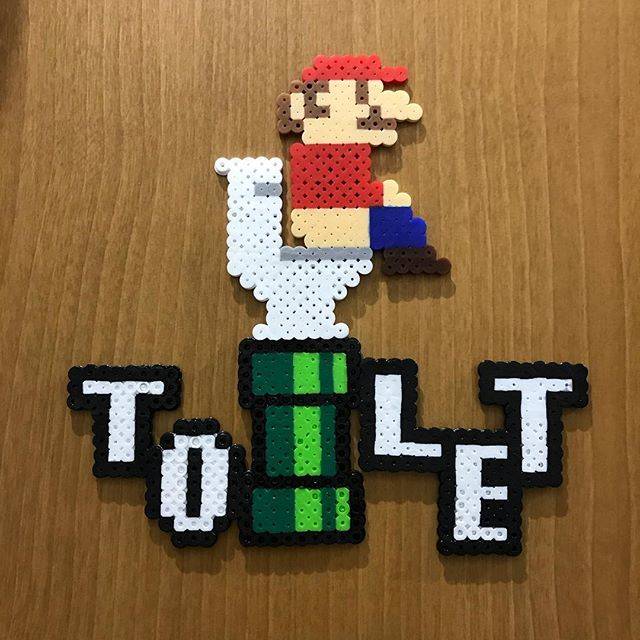 増田 美保 on Instagram: “こんなんまで作ってもうた?#DAISO#アイロンビーズ#homemade #toilet#supermario #スーパーマリオ#トイレマーク #沼に落ちた” (26123)