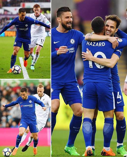 Eden Hazard on Instagram: “Great victory in Swansea, good job team and congratulations @cescf4bregas for your 50th PL goal ?? Bonne victoire à Swansea, bien joué…” (62288)