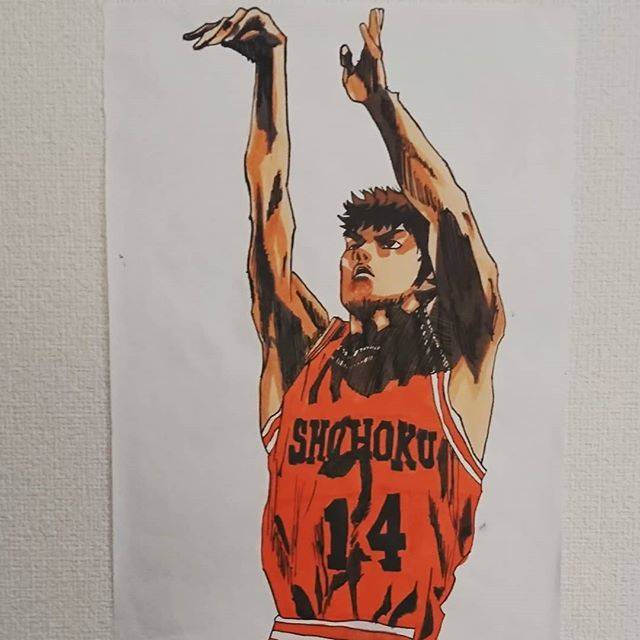 ひなた on Instagram: “炎の男、ミッチー 色塗り完成?  #スラムダンク #slamdunk #slamdunkanime #三井寿 #mitsuihisashi #三っちゃん #ミッチー #炎の男 #バスケットボール #basketball #3ポイントシュート #3ポイント #copic…” (78836)