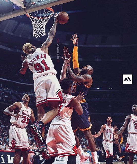 DENNIS RODMAN on Instagram: “Block. Party. And. @kingjames. Came. Through.” (113122)