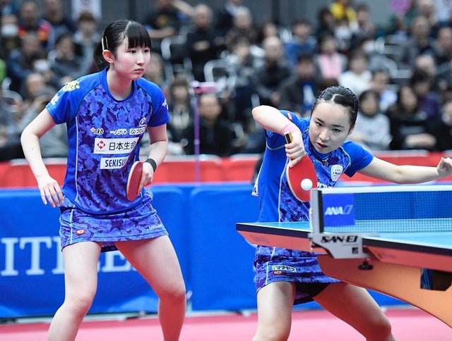 卓球レポート（バタフライ） on Instagram: “#全日本卓球 女子ダブルス  グランドファイナル優勝の早田／伊藤の連覇で幕を閉じた女子ダブルス。早田のパワーと伊藤のテクニックのコンビネーションで圧倒的な力を見せました。2位の芝田／大藤は持ち前の攻撃力の高さで1回戦から勝ち上がり大健闘の2位。  #tabletennis…” (127847)