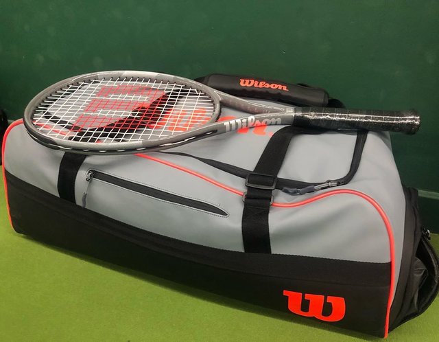 Shaun Watson’s Instagram profile post: “#wilsontennis #wilsontennisbag #wilsontennisracket #tennis #wilsoncustomize #tennisplayer” (131049)